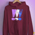 Drag Pride Grunge Exclamation Points Hoodie - Maroon